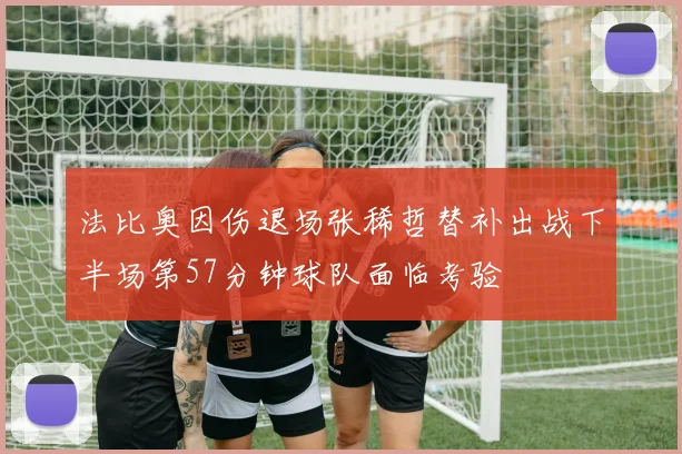 法比奥因伤退场张稀哲替补出战下半场第57分钟球队面临考验